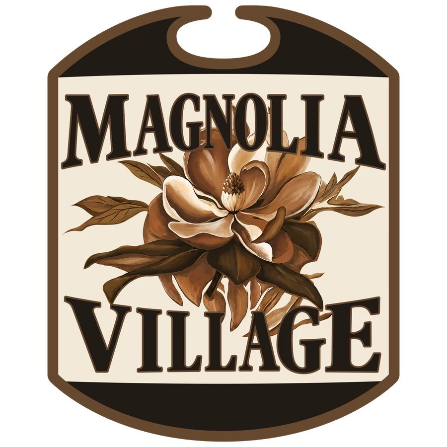 The Magnolia Village neighborhood shield