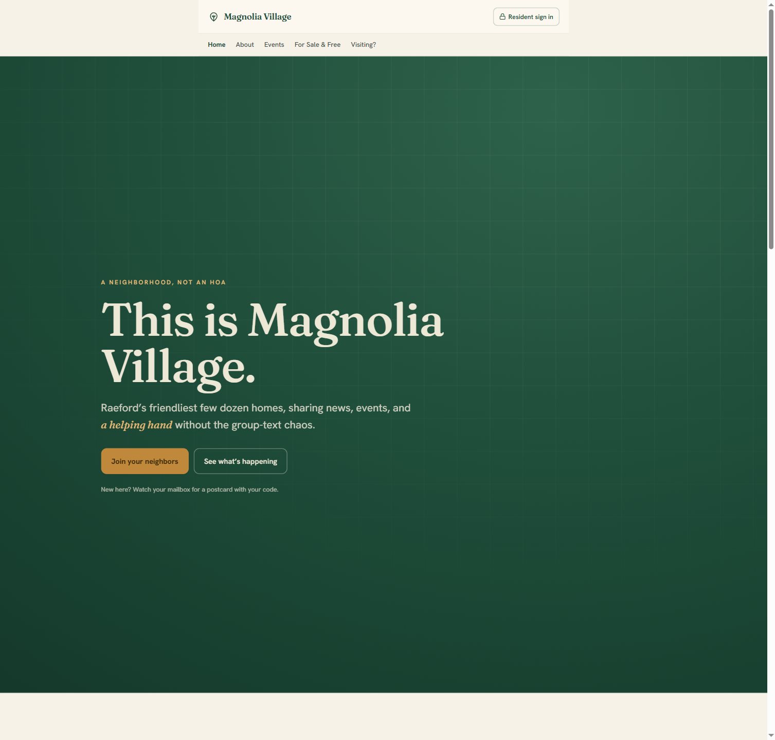 The Magnolia Village neighborhood feed, map, and directory on the web